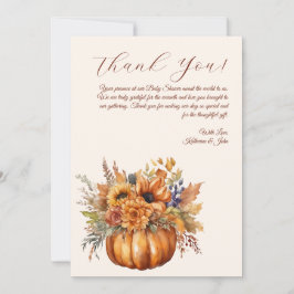 サンキューカードかぼちゃ花 招待状