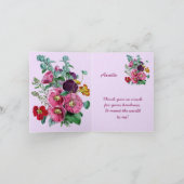 サンキューカードとヴィンテージHollyhock開花V09 サンキューカード (内部)