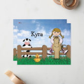 サンキューカードのまわりのHorsing ノートカード (正面/裏面インサイチュ)