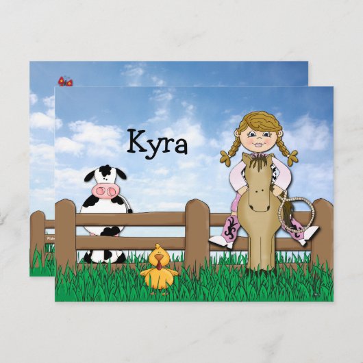 サンキューカードのまわりのHorsing ノートカード (正面/裏面)