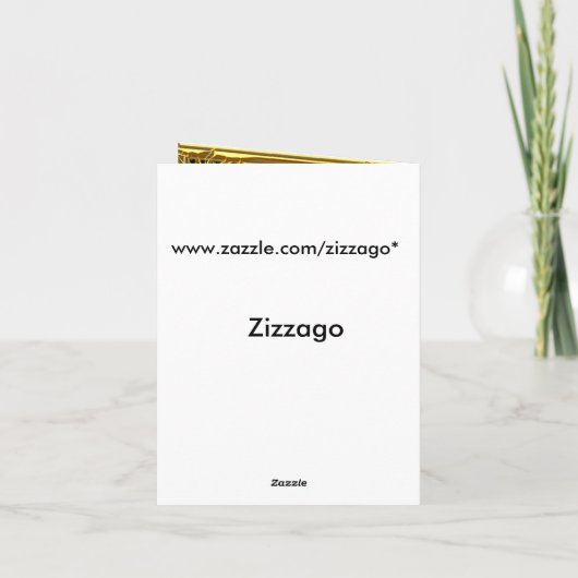 サンキューカードのエレガントなコーヒー黒の金ゴールド サンキューカード (裏面)