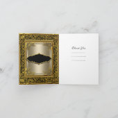 サンキューカードのエレガントなコーヒー黒の金ゴールド サンキューカード (内部)