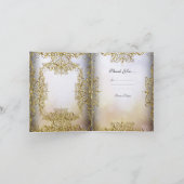 サンキューカードのエレガントなベージュホワイトゴールド サンキューカード (内部)