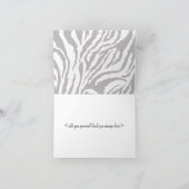 サンキューカードのテンプレート**はっきりしたなシマウマのプリント サンキューカード (内部)