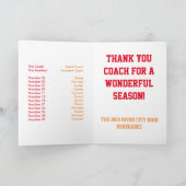 サンキューカードのバスケットボールコーチ サンキューカード (内部)