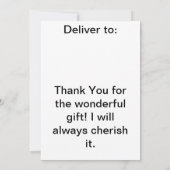 サンキューカードのフクロウ サンキューカード (裏面)