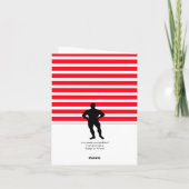 サンキューカードのボディービルダーの赤のストライプ サンキューカード (裏面)