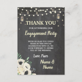 サンキューカードの婚約のホタルのチョークの花柄 サンキューカード