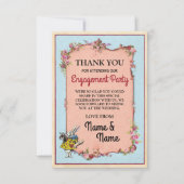 サンキューカードの婚約の不思議の国のウサギ サンキューカード (正面)