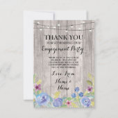 サンキューカードの婚約の結婚式木花柄 サンキューカード (正面)