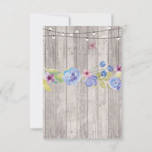 サンキューカードの婚約の結婚式木花柄 サンキューカード (裏面)