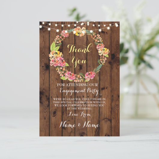 サンキューカードの婚約の花の結婚式木 サンキューカード (スタンド正面)