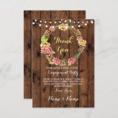 サンキューカードの婚約の花の結婚式木 サンキューカード (正面/裏面)