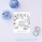 サンキューカードの悔やみや弔慰と花のメモリ。 チラシ (シングル)