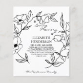 サンキューカードの悔やみや弔慰と花のメモリ。 チラシ (正面)