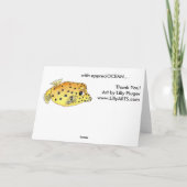 サンキューカードの漫画箱の魚の挨拶 サンキューカード (裏面)