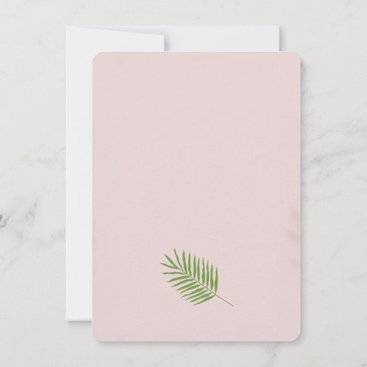 サンキューカードの熱帯シュロの葉 サンキューカード (裏面)