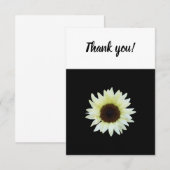 サンキューカードの白いヒマワリ サンキューカード (正面/裏面)