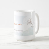 サンキューカードの白いマグのモックアップ コーヒーマグカップ (正面右)