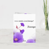 サンキューカードの紫色の白いケシ サンキューカード (裏面)