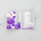 サンキューカードの紫色の白いケシ サンキューカード (内部)