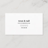 サンキューカードはペット用で、犬は座って 名刺 (裏面)