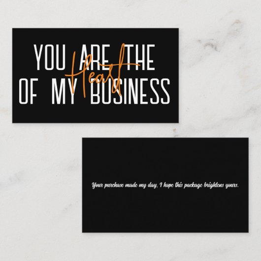 サンキューカードは私のハートだ 名刺 (正面/裏面)