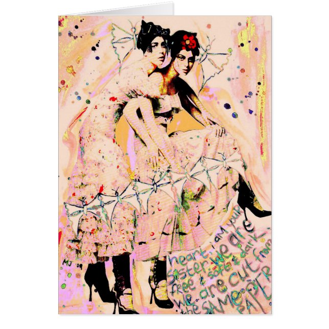 サンキューカードは"私の精神の姉妹であることのために感謝していしています (正面)