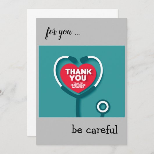 サンキューカードをすべての医療気に者に サンキューカード (正面/裏面)