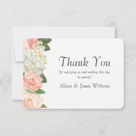 サンキューカードを結婚しているエレガントなバラ サンキューカード