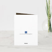 サンキューカードを結婚しているセピア色の調子の鶏 サンキューカード (裏面)