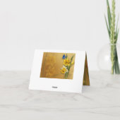 サンキューカードを結婚しているラッパスイセンの青い蝶 サンキューカード (裏面)