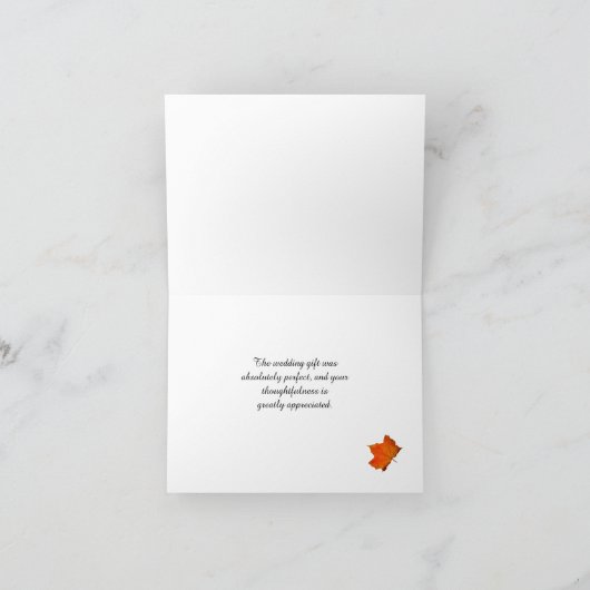 サンキューカードを結婚するオレンジ紅葉 サンキューカード (内部)