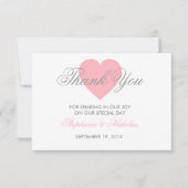 サンキューカードを結婚する愛ハート サンキューカード (正面)