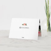 サンキューカードを結婚する白黒ストライプ サンキューカード (裏面)