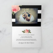 サンキューカードを結婚する白黒ストライプ サンキューカード (内部)