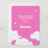 サンキューカードを魔法の誕生日パーティーに。 サンキューカード (裏面)