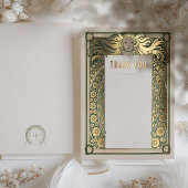 サンキューカードアールヌーボーミュシャヴィンテージデコ 箔招待状