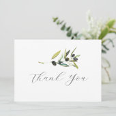 サンキューカードウォーターカラーオリーブブランチ サンキューカード (スタンド正面)