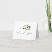 サンキューカードウォーターカラーオリーブブランチ サンキューカード (正面)
