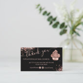 サンキューカードカップケーキベーカリーパティシシェフ 名刺 (スタンド正面)