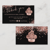 サンキューカードカップケーキベーカリーパティシシェフ 名刺 (正面/裏面)