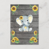 サンキューカードガールエレファントシャワーひまわり エンクロージャーカード (裏面)