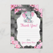 サンキューカードガールエレファントシャワー素朴花 エンクロージャーカード (正面/裏面)