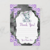 サンキューカードガールエレファントシャワー素朴花 エンクロージャーカード (正面/裏面)