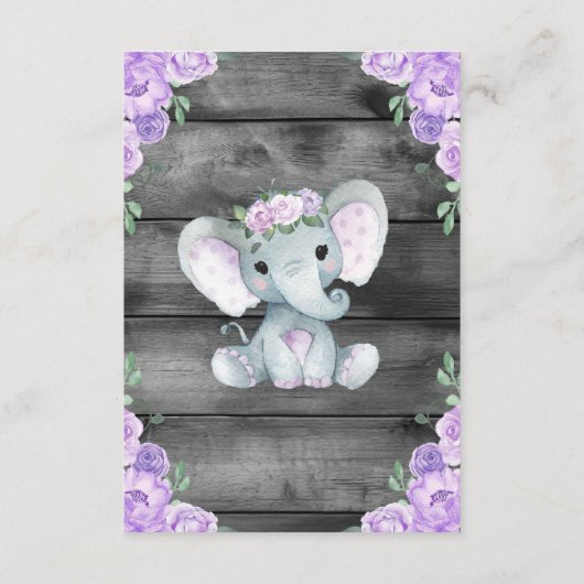 サンキューカードガールエレファントシャワー素朴花 エンクロージャーカード (裏面)