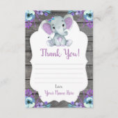 サンキューカードガールエレファントシャワー花付き エンクロージャーカード (正面)