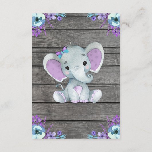 サンキューカードガールエレファントシャワー花付き エンクロージャーカード (裏面)