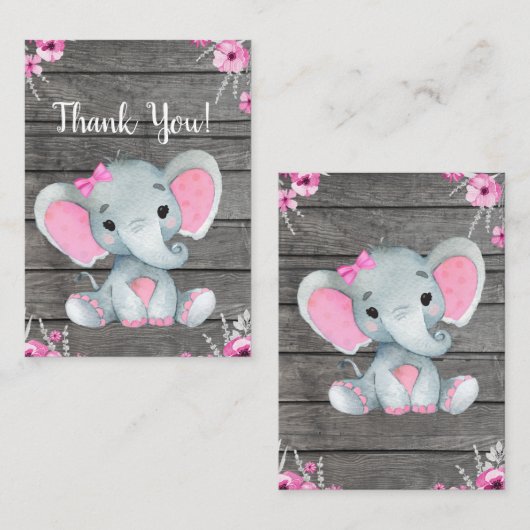 サンキューカードガールエレファントシャワー エンクロージャーカード (正面/裏面)