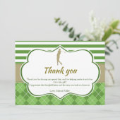 サンキューカードグリーン金ゴールドゴルフパーソナライズされた 招待状 (スタンド正面)